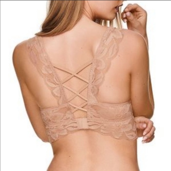 VS PINK Lace Star Longline Push Up Bra NWOT - Picture 3 of 7